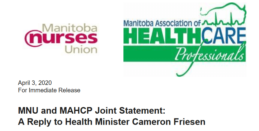 Joint MAHCP-MNU Statement and President’s Update