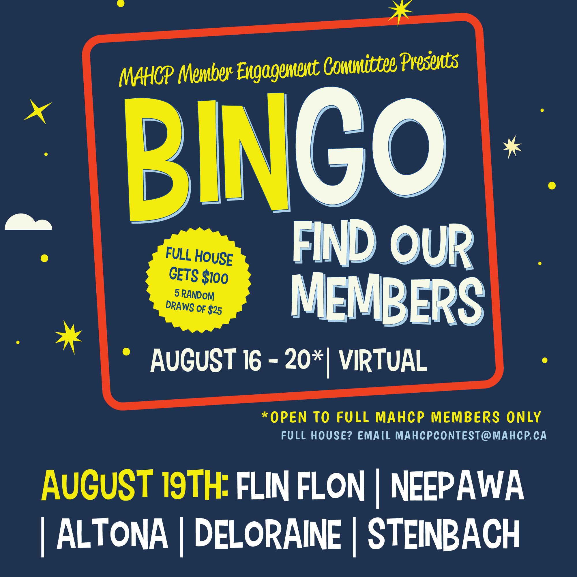 MAHCP BINGO for August 19th